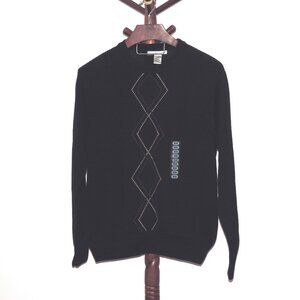 Geoffrey Beene black long sleeve pullover sweater